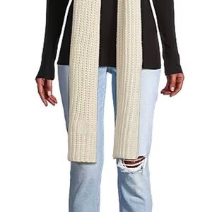 Mackage Ivory Wool Blend Extra-Long Knit Scarf Wrap NWT
